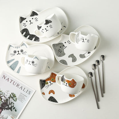 cat ceramic coffee cup