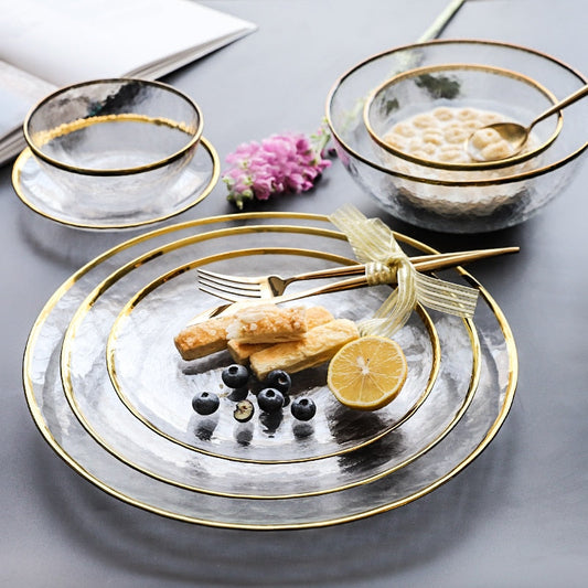 Gold Trim Glass Tableware