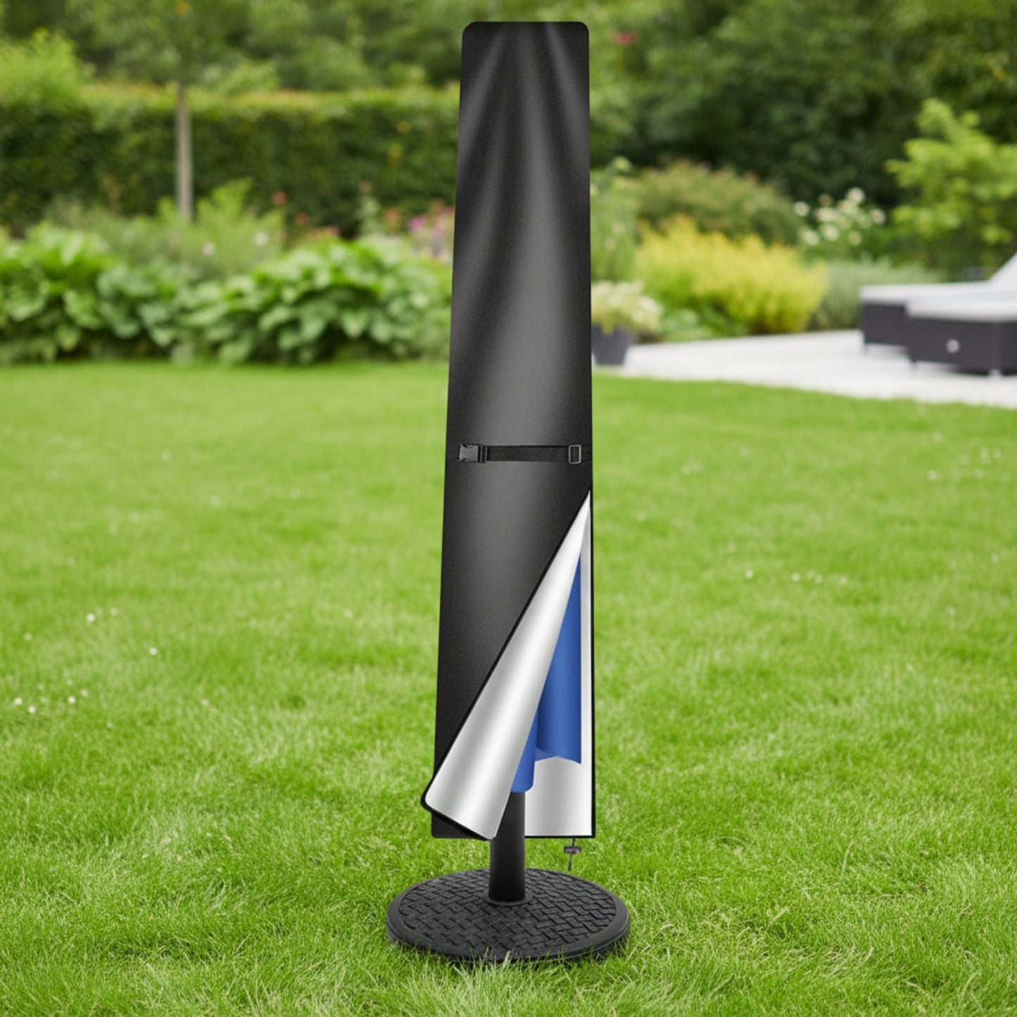 Waterproof Umbrella Cover - Weather Resistant Parasol Protector for Garden, Patio, Outdoor Furniture, Rain, Wind, UV